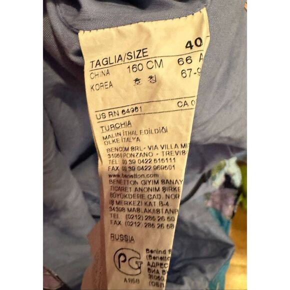 VTG NWT United Colors of Benetton floral skirt sz XS - Picture 5 of 5